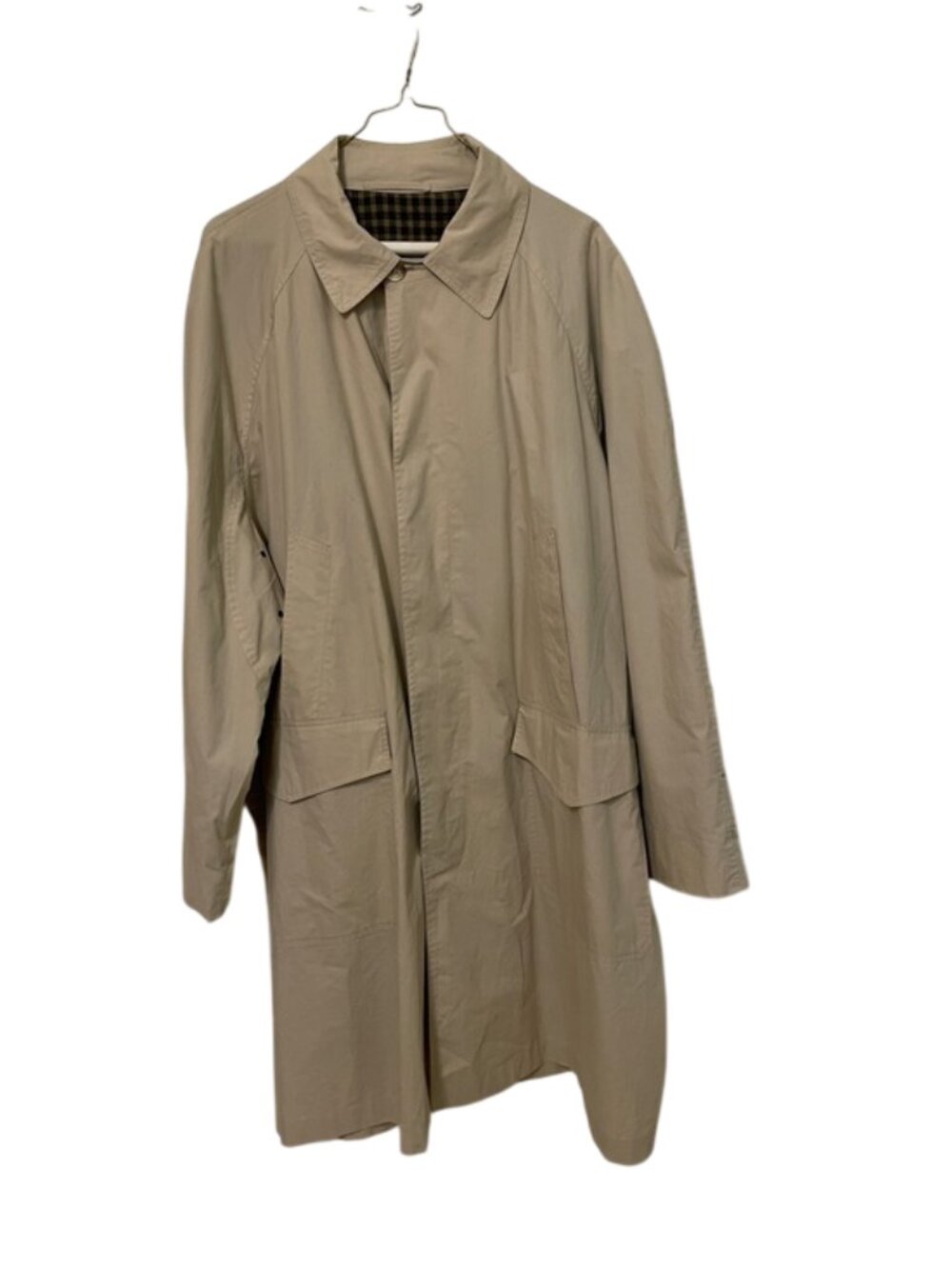 Aquascutum London VTG Men's Trench Mac Raincoat Beige Tan England XL Oversized
